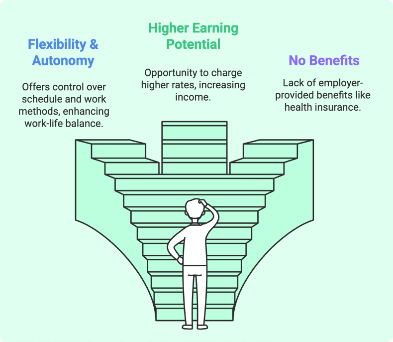 Infographic about Being an Independent Contractor