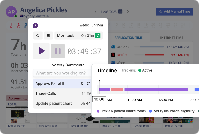 Screenshot of Effortless Time Tracking 
for Every Task